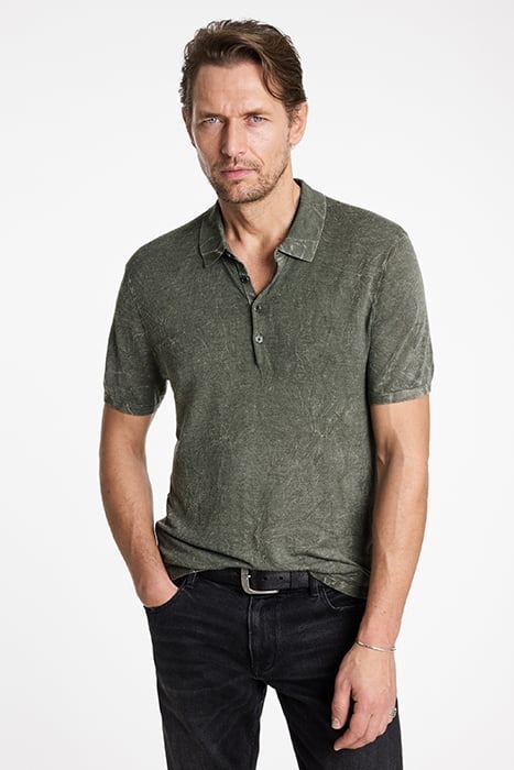 CHATHAM REGULAR FIT SS P OLO WITH PIGMEN EUCALYPTUS 1