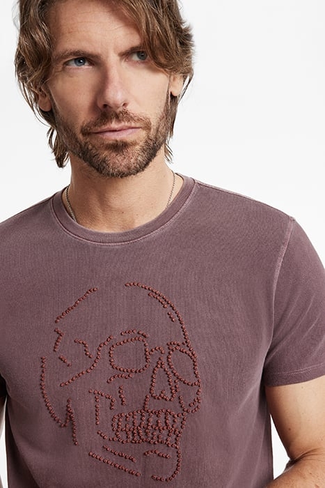 SS CREW TEE - KNOT SKULL MAUVEWOOD 3