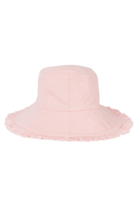 FRINGED BUCKET HAT LIGHT PINK 1