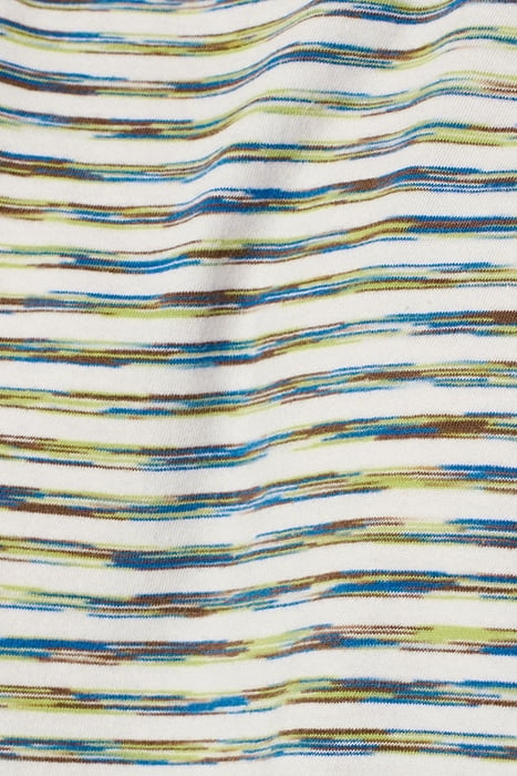 T-SHIRT CREWNECK MULTI COLOURED MELANGE STRIPES WHITE 7