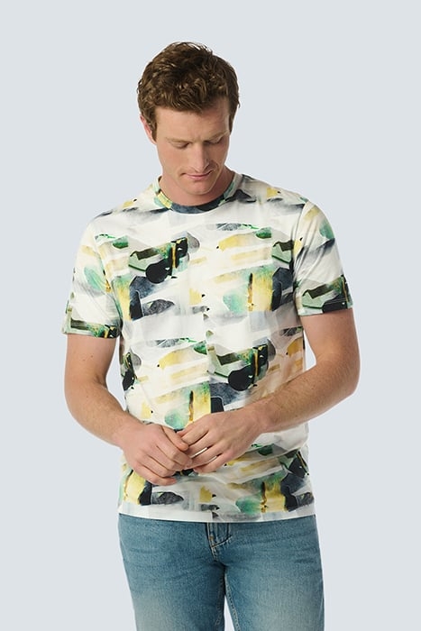 T-SHIRT CREWNECK ALLOVER PRINTED WHITE 1