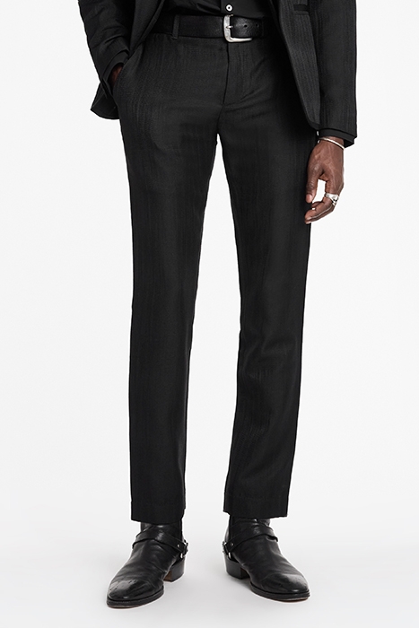 SLIM FIT PANTS WITH WELT HIP POCKET AND BLACK 1