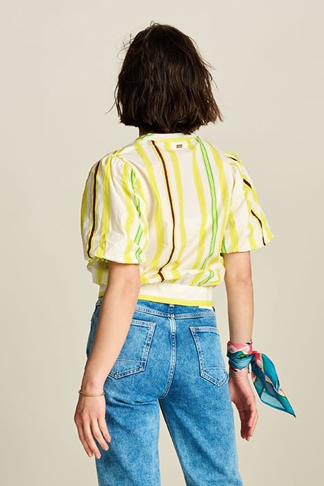 BLOUSE - STRIPED LEMON YELLOW 2