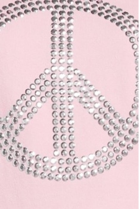 PEACE SYMBOL KNITTED DRESS PINK 5