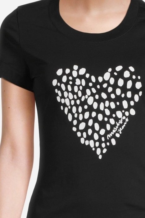 LEOPARD HEART JERSEY T-SHIRT BLACK 4