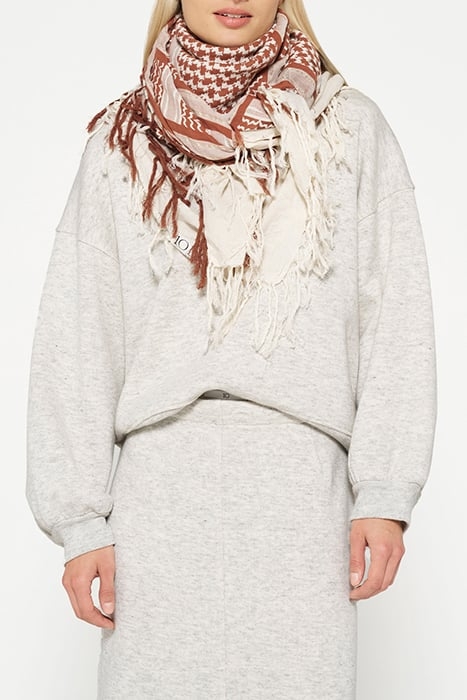 SCARF CHECK SADDLE BROWN 2