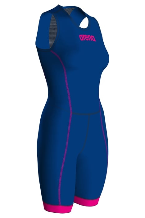 W TRISUIT ST 2.0 REAR ZIP ROYAL/PINK 3