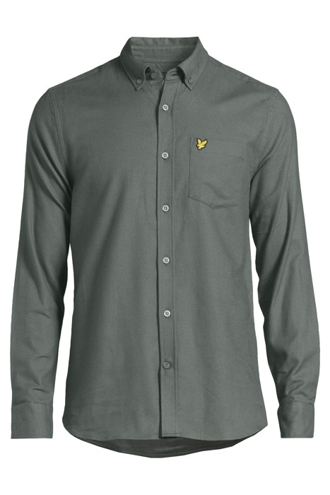 PLAIN FLANNEL SHIRT DEEP GREEN 3