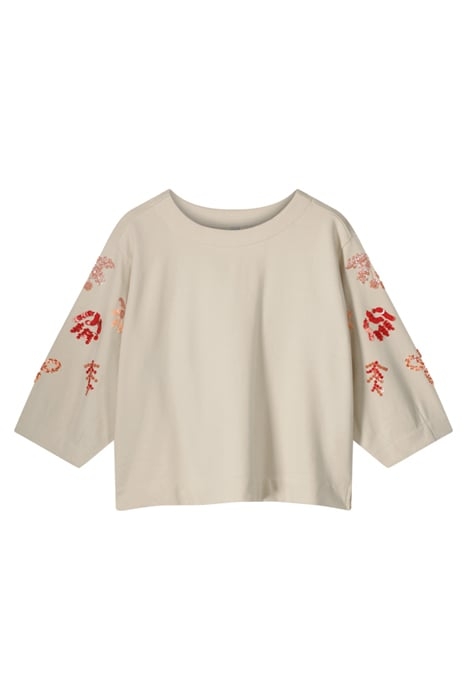 QUINTY: SWEATSHIRT EMBELLISHED SWEAT IVORY 4
