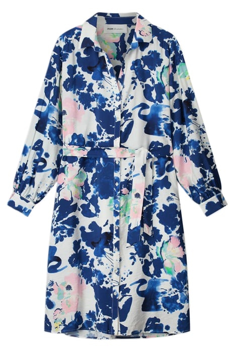 DRESS - CRANE BIRDS BLUE 3