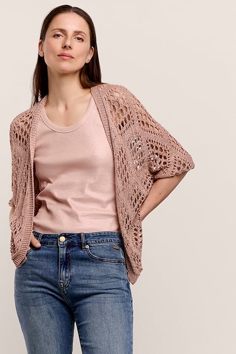 QUINTY: CARDIGAN VISCOSE LUREX KNIT CAVA 4