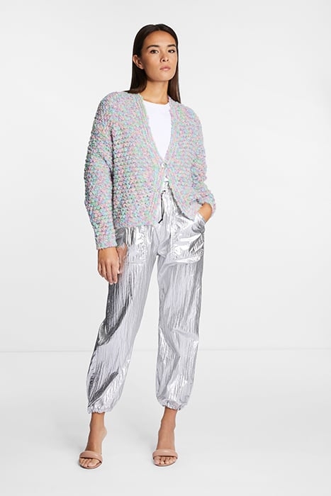 METALLIC PARACHUTE PANTS CHROME 1