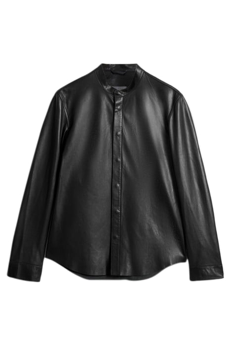 BERNARD BAND COLLAR SHIRT JACKET BLACK 2