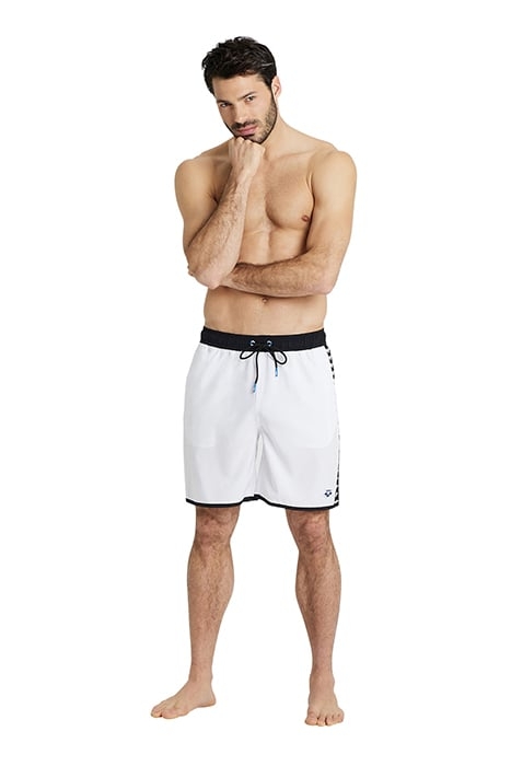 ICONS TEAM STRIPE UNISEX BERMUDA WHITE-BLACK 3