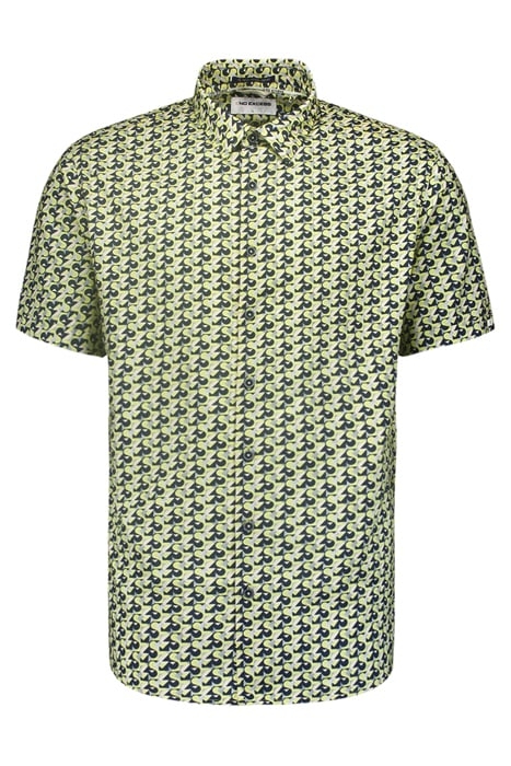 SHIRT SHORT SLEEVE ALLOVER PRINTED LIME 4