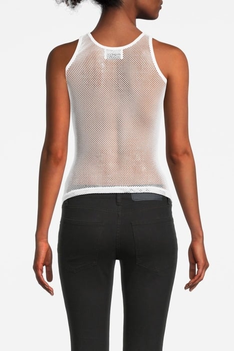 RHINESTONE LOGO JERSEY TANK TOP WHITE 2