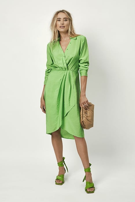 SUKA MIDI DRESS GREEN FLARE 1