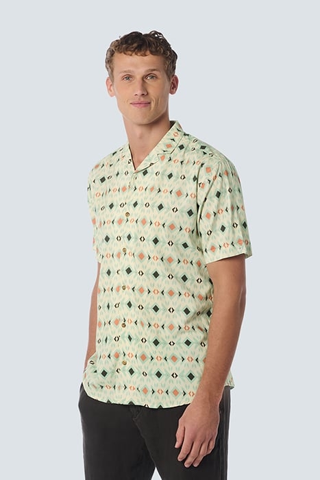 SHIRT SHORT SLEEVE RESORT COLLAR ALLOVER PRINTED OFFWHITE 1