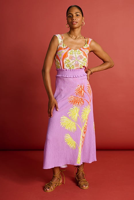 SKIRT - LILAC FLOWER PURPLE 1