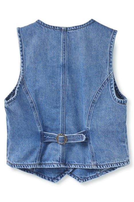 CROP DENIM VEST FLATIRON 3
