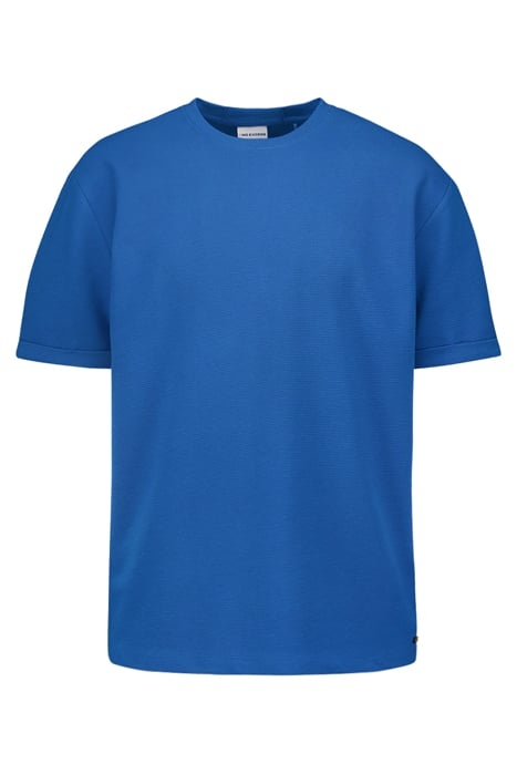 T-SHIRT CREWNECK SOLID JACQUARD COBALT 4