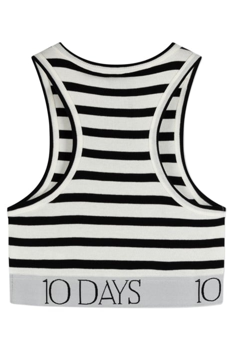 TOP RIB STRIPE ECRU/BLACK 4