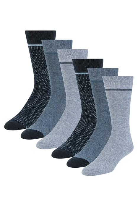 6PK MENS NON TERRY CREW BLUE 5