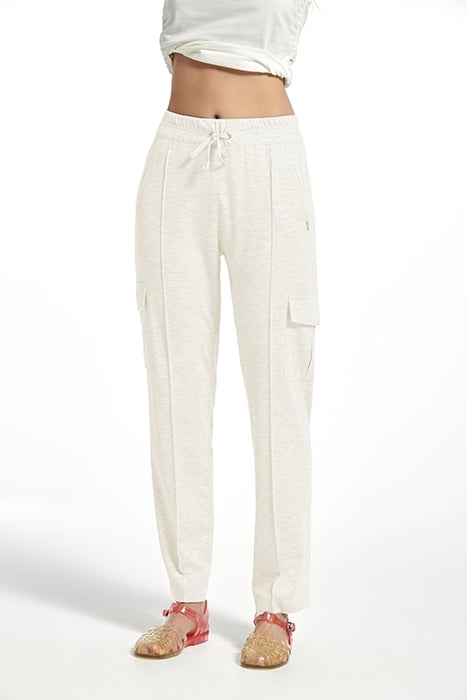 LIGHT PONTE DI ROMA VEDUOL TROUSERS ECRU 1