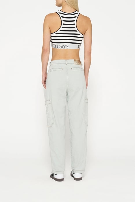 TOP RIB STRIPE ECRU/BLACK 2