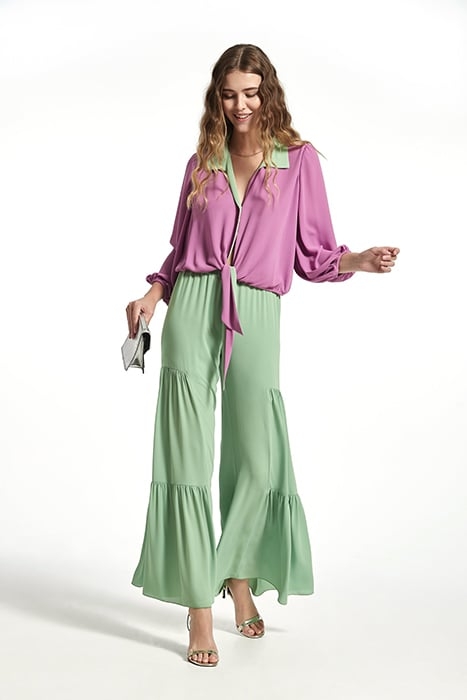CHIFFON BARTO TROUSERS GREEN 1