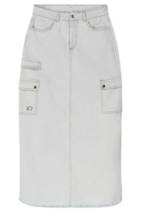 SLUB TWILL SKIRT SEA FOAM 2