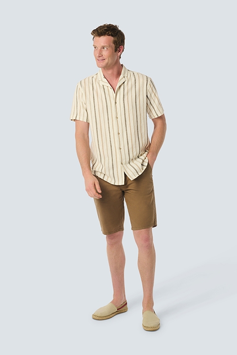 SHIRT SHORT SLEEVE 3 COLOURED STRIPES CEMENT 3