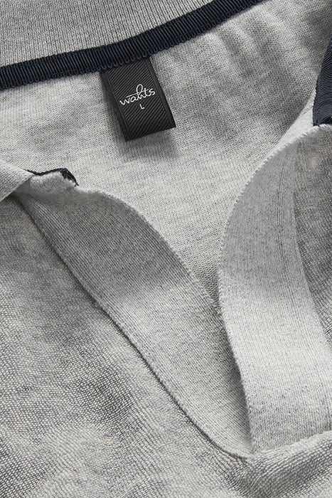 HICKS | TOWELLING RETRO POLOSHIRT LIGHT GREY MELANGE 2