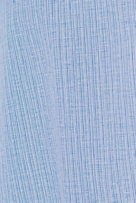 SHIRT SHORT SLEEVE 2 TONE WITH LINEN COBALT 7