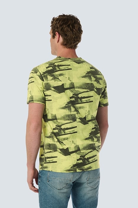 T-SHIRT CREWNECK ALLOVER PRINTED GARMENT DYED LIME 2