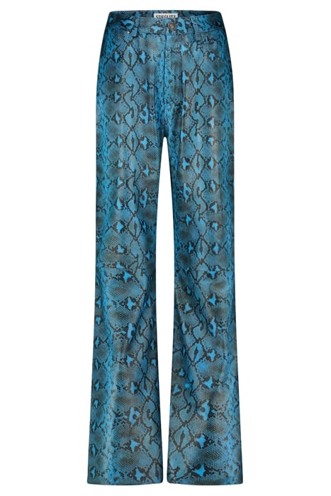 ISOBEL LEATHER TROUSERS BLUE 2