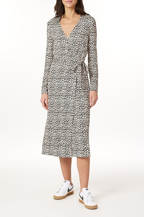 LONG SLEEVE KNIT DRESS ABSTRACT DOTS 1