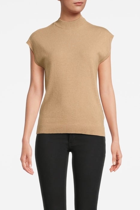 ANISE S/LESS TOP CAMEL 1