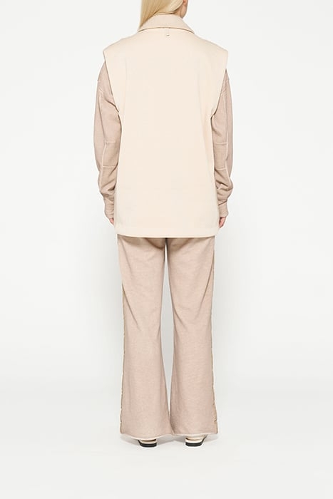 HAIRY SLEEVELESS BLAZER SEPIA SAND 2