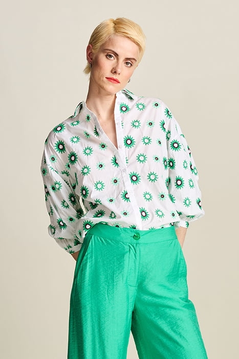 BLOUSE - EMBROIDERY SICILIAN SUN BLUE 1