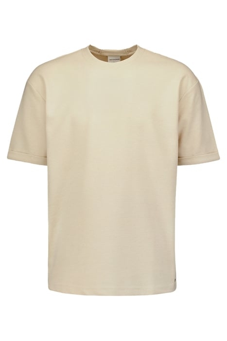 T-SHIRT CREWNECK SOLID JACQUARD CEMENT 4