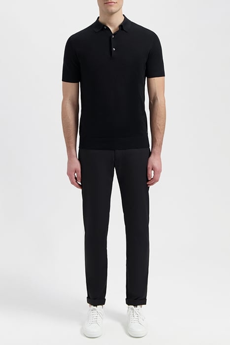 DAVIS | TAILORED POLOSHIRT PURE BLACK 1