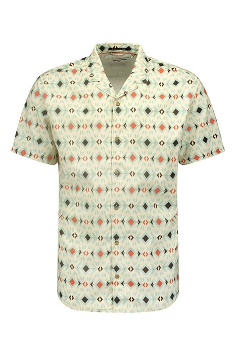 SHIRT SHORT SLEEVE RESORT COLLAR ALLOVER PRINTED OFFWHITE 4