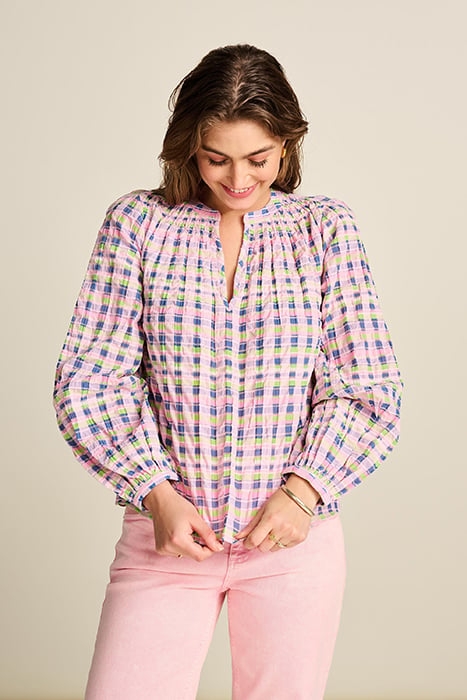 TOP - CHECKS PINK MULTI COLOUR 1