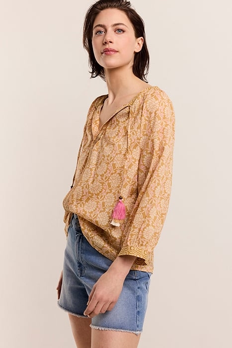 TOP BLOCKPRINT SOFT CAMEL 3
