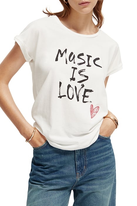 GRAPHIC PRINT T-SHIRT AGED WHITE 6