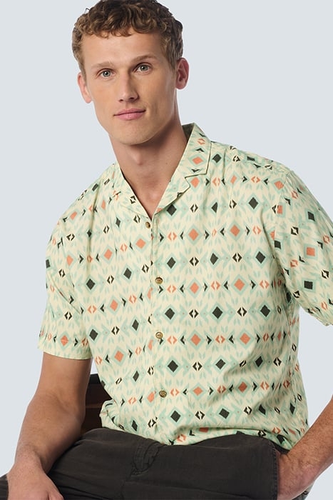 SHIRT SHORT SLEEVE RESORT COLLAR ALLOVER PRINTED OFFWHITE 6