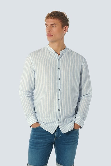 SHIRT GRANDDAD STRIPE WITH LINEN CLOUD 1