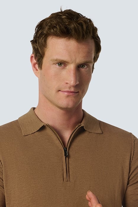 PULLOVER SHORT SLEEVE POLO BROWN 6