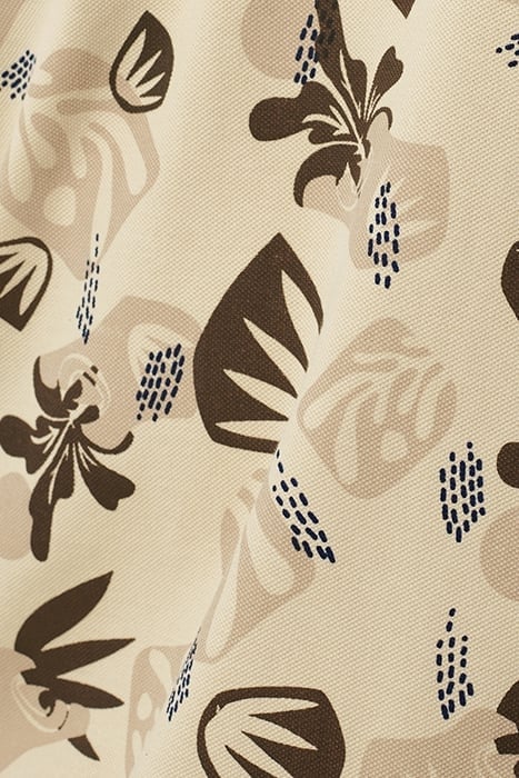 POLO PIQUE ALLOVER PRINTED GARMENT DYED STRETCH CEMENT 7